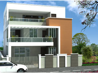 Modern Triplex House Plan, Archplanest: House Design India Archplanest: House Design India