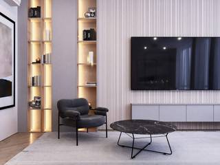 ЖК ЛАЙФ 2 МОСКВА, OBJCT OBJCT Living room Iron/Steel