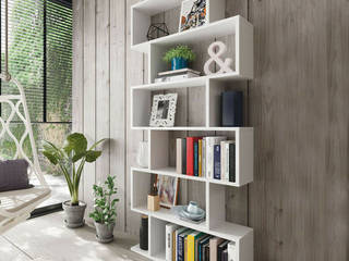 Libreria 80x25x192 arredo moderno in tre colori, Bagno Italia Bagno Italia Вітальня MDF