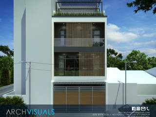 T 3-Storey w/ Roof Deck Residence, Archvisuals Design + Contracts Archvisuals Design + Contracts Moderne Häuser