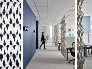 Plectere acoustic textile design, Studio Petra Vonk Studio Petra Vonk Commercial spaces Wool Orange