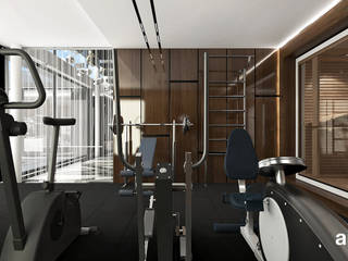 TIMELESS QUALITY | Domowa strefa fitness i spa, ARTDESIGN architektura wnętrz ARTDESIGN architektura wnętrz Fitness moderno