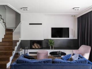 Dom GDAŃSK JASIEŃ, Anna Serafin Architektura Wnętrz Anna Serafin Architektura Wnętrz Moderne Wohnzimmer