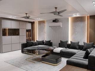 Gray and Black living room homify Modern living room