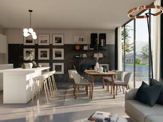 3D Visualisierungen der Planungen , Livarea Livarea Modern Dining Room