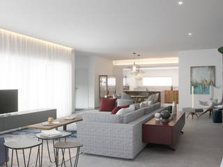 Moradia Algarve, Baobart Arquitetura e Design Baobart Arquitetura e Design Salas de estar modernas