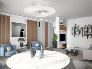 Living, Mezzettidesign Mezzettidesign Modern living room لکڑی Wood effect