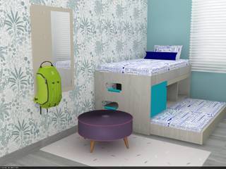 Cama Industrial, KiKi Diseño y Decoración KiKi Diseño y Decoración Dormitorios infantiles de estilo moderno Aglomerado
