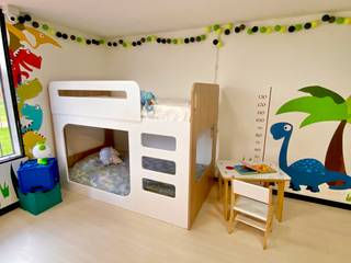 Habitación con camarote tipo Montessori, KiKi Diseño y Decoración KiKi Diseño y Decoración 스칸디나비아 아이방 마분지