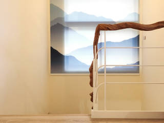 量身定做獨一無二的窗邊美好 －客製化圖案窗簾・大圖輸出窗簾・個人化訂製窗簾, MSBT 幔室布緹 MSBT 幔室布緹 Asian style corridor, hallway & stairs Blue