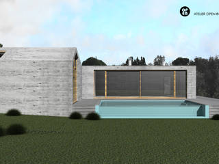 Casa Margarita . Sesimbra, ATELIER OPEN ® - Arquitetura e Engenharia ATELIER OPEN ® - Arquitetura e Engenharia Rumah pasif Beton Bertulang