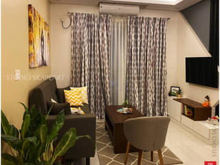 2 BHK Apartment in Chennai, Studio Skapeart Studio Skapeart Modern living room