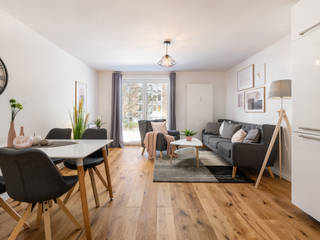 2-Zimmer Wohnung im Herzen von München-Schwabing, ADDA Home Staging ADDA Home Staging Scandinavian style living room