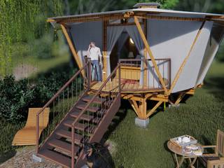 Glamping GUE II, IMZA Arquitectura IMZA Arquitectura 小房子 竹 Green