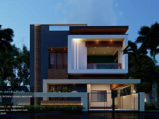 Box House @Nagercoil, BRISTAN ARCHITECTS & INTERIOR DESIGNERS BRISTAN ARCHITECTS & INTERIOR DESIGNERS منازل