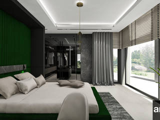 IN THE RIGHT PLACE AT THE RIGHT TIME | Sypialnia z łazienką, ARTDESIGN architektura wnętrz ARTDESIGN architektura wnętrz Modern style bedroom