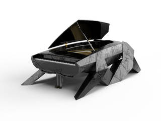 ITALIAN BLACK MARBLE HYPER PIANO, Tesoro Nero Piano Company Tesoro Nero Piano Company Other spaces Marble