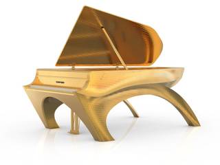 24K GOLD DESIGNER SELF PLAYING PIANO - SAVE THE BEES, Tesoro Nero Piano Company Tesoro Nero Piano Company Other spaces Metal