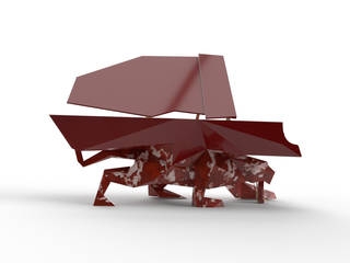 ITALIAN RED MARBLE PANTHER DESIGNER PIANO, Tesoro Nero Piano Company Tesoro Nero Piano Company غرف اخرى رخام