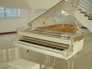 TN-275 CRYSTAL SELF PLAYING CONCERT GRAND PIANO - TRANSPARENT, Tesoro Nero Piano Company Tesoro Nero Piano Company غرف اخرى