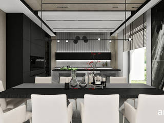 IN THE RIGHT PLACE AT THE RIGHT TIME | Projekt kuchni i jadalni, ARTDESIGN architektura wnętrz ARTDESIGN architektura wnętrz Salas de jantar minimalistas