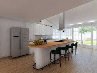 Kitchen and Bathrooms expansion, Tea Arquitectos Tea Arquitectos Kitchen units لکڑی White