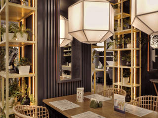 Лао бао, паназия дизайн кафе., ALLARTSDESIGN ALLARTSDESIGN Commercial spaces Engineered Wood Transparent