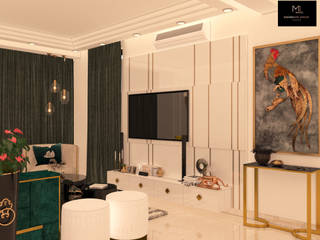 Luxury Residential Project in Faridabad and Gurgaon, Interior Designing by MJI Interior Designing by MJI Living room