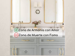 FENG SHUI DE LAS 4 ESCUELAS DEL FENG SHUI CLÁSICO. Metodología 4E de AreaFengShui., AREA FENG SHUI │Arquitectura Interiorismo y Decoración Feng Shui AREA FENG SHUI │Arquitectura Interiorismo y Decoración Feng Shui Mediterranean style bathroom Engineered Wood Transparent