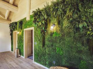 Pflanzenwand aus konservierten Pflanzen und Islandmoos | naturewalls®, naturewalls® naturewalls® Espacios comerciales Oficinas y Comercios