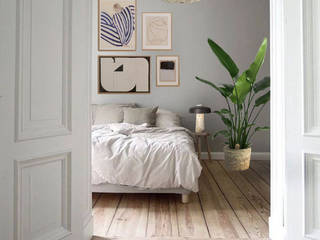 projet de renovation et décoration, émoi design émoi design Scandinavian style bedroom
