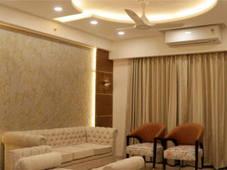 3.5 BHK High Rise Luxury Home, Cee Bee Design Studio Cee Bee Design Studio Living room