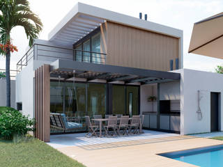 Casa 180 - Pilar del Este, Decumano Arquitectos Decumano Arquitectos 現代房屋設計點子、靈感 & 圖片 木頭 Grey