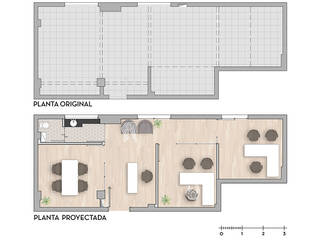 Oficina Viamonte, Decumano Arquitectos Decumano Arquitectos Modern Study Room and Home Office Wood White