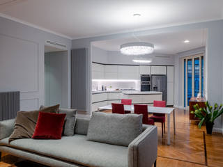 CLASSICO CONTEMPORANEO, OPA Architetti OPA Architetti Classic style living room Wood Grey
