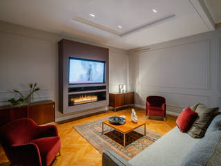 CLASSICO CONTEMPORANEO, OPA Architetti OPA Architetti Classic style living room Wood Purple/Violet
