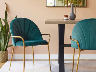 Dining chairs: Unique models and Designs, Cult Furniture Cult Furniture Salas de jantar modernas Têxtil Ambar/dourado