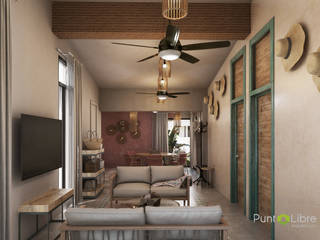 Casa GG, Punto Libre Arquitectura Punto Libre Arquitectura Modern living room