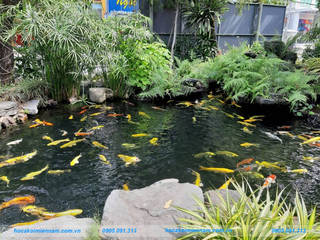 Công trình hồ cá koi sân vườn quán cafe, Hồ cá koi Miền Nam Hồ cá koi Miền Nam Lagos e Lagoas de jardins Pedra Verde