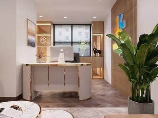 Office project Huong Viet Group - Song Da Building - Pham Hung - Hanoi, Anviethouse Anviethouse Ticari alanlar Kontraplak