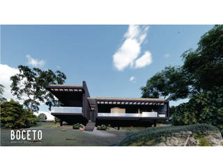 Casa campestre Familia Pérez, BOCETO ARQUITECTOS+ASOCIADOS BOCETO ARQUITECTOS+ASOCIADOS Balcony