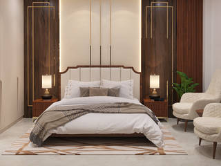 Master Bedroom designed in Neo Classical theme homify Classic style bedroom master bedroom design, elegant bedroom designs, master bedroom designs in delhi, interior designer in delhi, home interior designer delhi