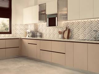 Modular kitchen designed in frosty white and irish cream homify Classic style kitchen