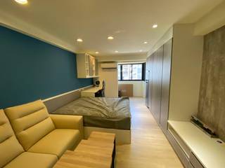 中原街裝修案 精緻套房, 捷士空間設計 捷士空間設計 Small bedroom