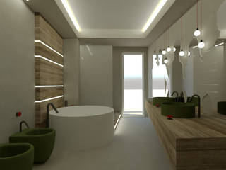 Casa GCR, Laboratorio di Progettazione Claudio Criscione Design Laboratorio di Progettazione Claudio Criscione Design Modern bathroom