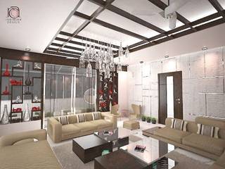 3D Image In Living Area, Rashi Agarwal Designs Rashi Agarwal Designs Modern Living Room Wood Wood effect