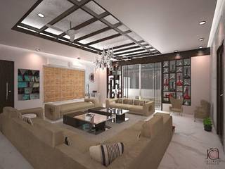 3D Image In Living Area, Rashi Agarwal Designs Rashi Agarwal Designs Гостиная в стиле модерн Плитка