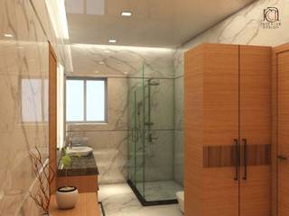 3D Image In Toilet, Rashi Agarwal Designs Rashi Agarwal Designs Modern bathroom Plywood