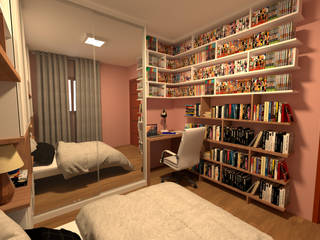 Quarto de casal RJ, Mostavenco Arquitetura Mostavenco Arquitetura Modern style bedroom MDF