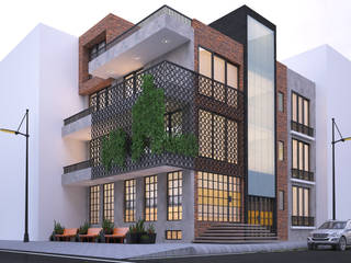 office cum residential building sushant lok, Ideagully Products Innovations Private Limited Ideagully Products Innovations Private Limited مساحات تجارية الطوب